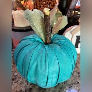 New handmade turquoise pumpkin decoration
